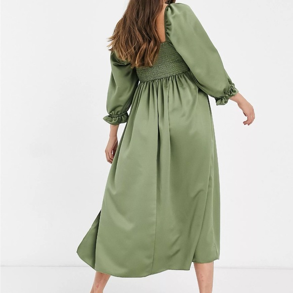 Beautiful green maternity midi dress 💚💚 - Picture 2 of 8